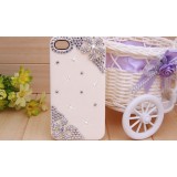 Wholesale - Bling Five Leaves Rhinestone Phone Case Back Cover for iPhone4/4S F0025