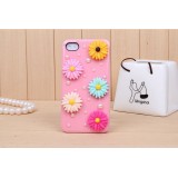 Wholesale - Daisy Pattern Rhinestone Phone Case Back Cover for iPhone4/4S iPhone5