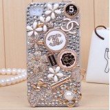 wholesale - Double C Pattern Rhinestone Phone Case Back Cover for iPhone4/4S iPhone5