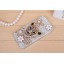 Leopard Head Pattern Rhinestone Phone Case Back Cover for iPhone4/4S iPhone5