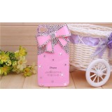 Wholesale - Lovely Bowknot Pattern Rhinestone Phone Case Back Cover for iPhone4/4S F0018