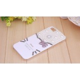 Wholesale - Classical Cat Face Pattern Rhinestone Phone Case Back Cover for iPhone4/4S F0028
