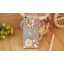 Pearl with Metal Petals Pattern Rhinestone Phone Case Back Cover for iPhone5 F0012