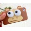Lovely Cartoon 3D Eye Monkey Pattern Plastic Case for iPhone4/4s