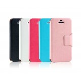 Wholesale - Simple PU Leather Pattern Case with Card Slot for iPhone5