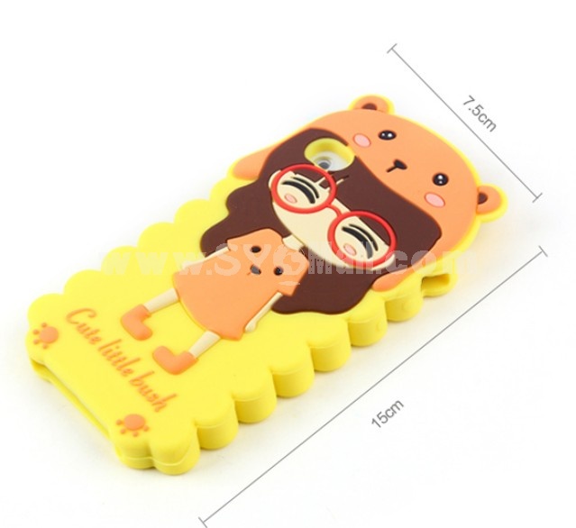 Cute Little Bush Pattern Silicone Case for iPhone4/4s
