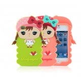 Wholesale - Lovely Anglea Pattern Silicone Case for iPhone4/4s