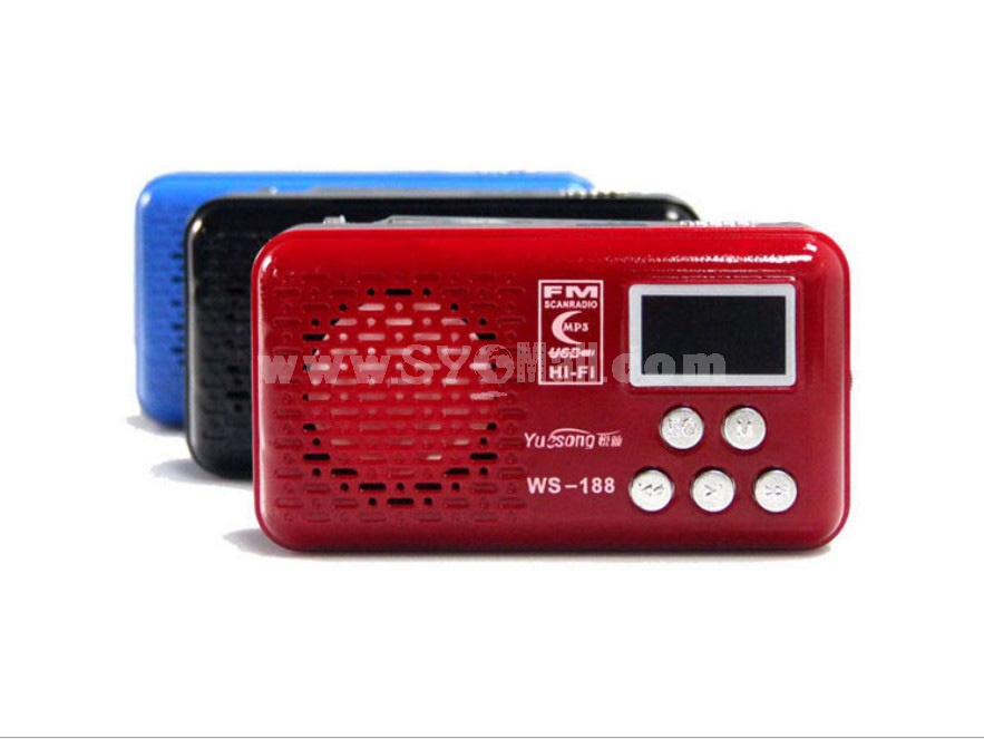 YueSong T88 Radio Shape Speaker Support TF Card U Disk with FM Radio