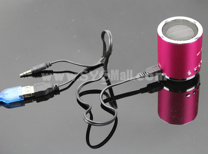 MA-02 Mini Column Pattern Speaker Subwoofer Support TF Card U Disk with Li Battery