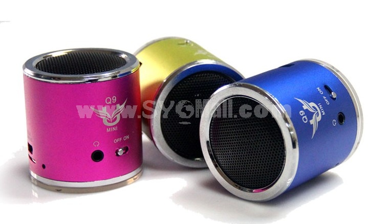 YueSong Q9 Column Pattern Multi Card Read Speaker with FM Radio