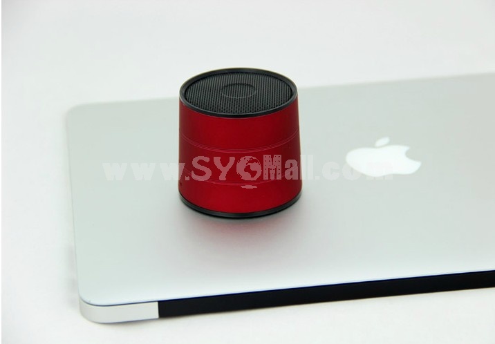 A1022 Stylish Column Pattern Bluetooth Phone Function Al Alloy Speaker