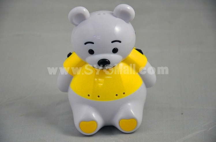 Cartoon Cute Bear Pattern Mini Portable Multi Card Reader Speaker