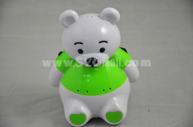 Cartoon Cute Bear Pattern Mini Portable Multi Card Reader Speaker