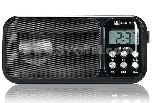 SD-102 Mini Portable Multi Card Reader Speaker with FM Radio