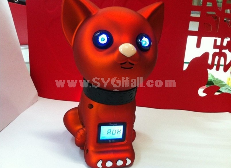 Stylish TY-013 Cat Pattern Mini Portable Multi Card Reader Speaker
