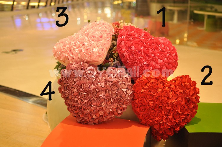 36*30CM/14*12" Cute Soft Rose Heart Pattern Plush Toy