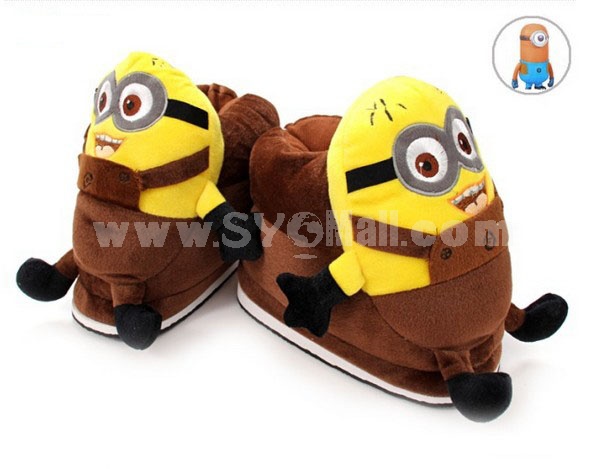 Hot Sale Multi-color Lovely Minions Style Cartoon High-top Thickened Warm Cotton Slipper