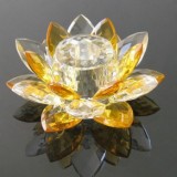 Wholesale - Gorgeous Sparkling Crystal Glass Lotus Flower Car Air Freshener/Perfume Décor Artware, Violet Pink