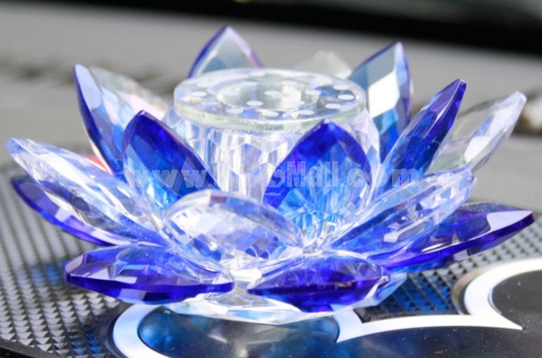 Car Accessories Décor Crystal Lotus Pattern Perfume Bottle Artware 