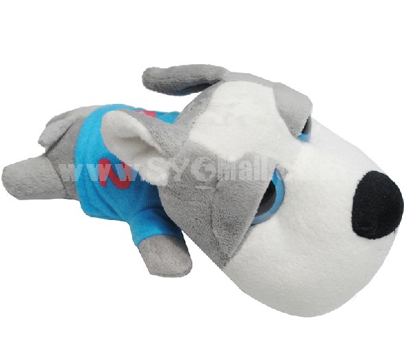 Cute Big Eye Dog Pattern Decor Air Purge Auto Bamboo Charcoal Case Bag Car Accessories Plush Toy A Pair 2 PCs