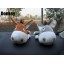 Cute Dog Pattern Decor Air Purge Auto Bamboo Charcoal Case Bag Car Accessories Plush Toy A Pair 2 PCs
