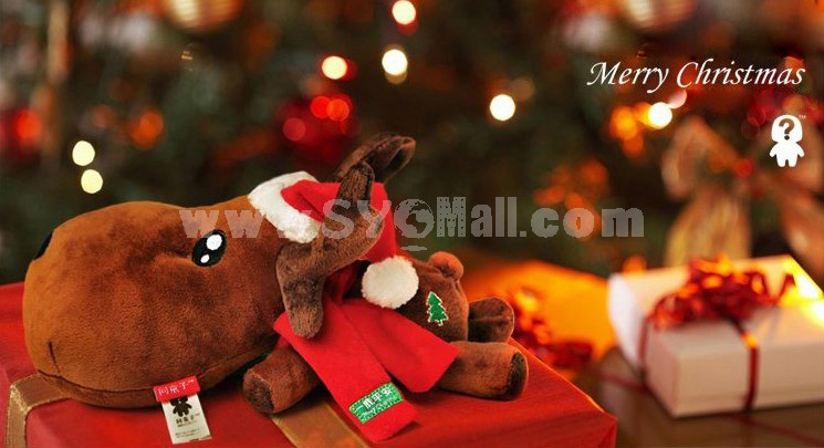 Cute Christmas  Dog Pattern Decor Air Purge Auto Bamboo Charcoal Case Bag Car Accessories Plush Toy