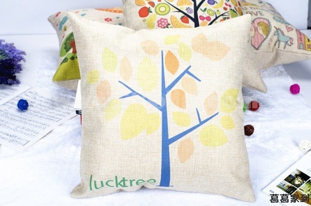 Decorative Printed Morden Stylish Lucky Tree Style Throw Pillow