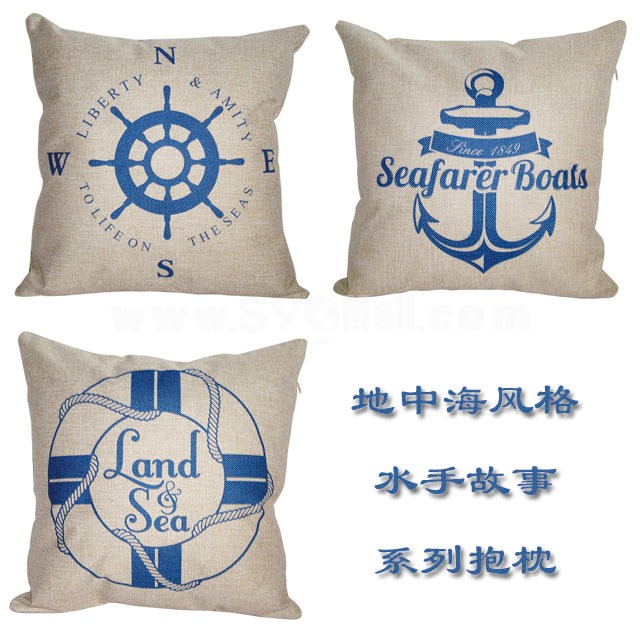 Decorative Printed Morden Stylish Sailor Style Throw Pillow