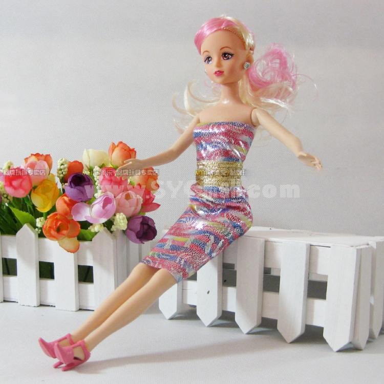 Lovely DIY Barbie Doll with Suits Get Changed Toy