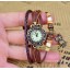 Retro Style Women's Hand Knitting Alloy Quartz Movement Glass Round Fashion Watch with Owl Pendant (More Colors)