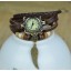 Retro Style Women's Hand Knitting Alloy Quartz Movement Glass Round Fashion Watch with Flying Wing Pendant (More Colors)