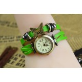 Wholesale - Retro Style Women's Hand Knitting Butterfly&Rivet Alloy Quartz Movement Glass Round Fashion Watch (More Colors)