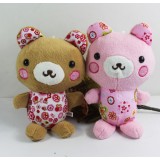Wholesale - Floral Cartoon Bear Plush Toy 18cm/7inch