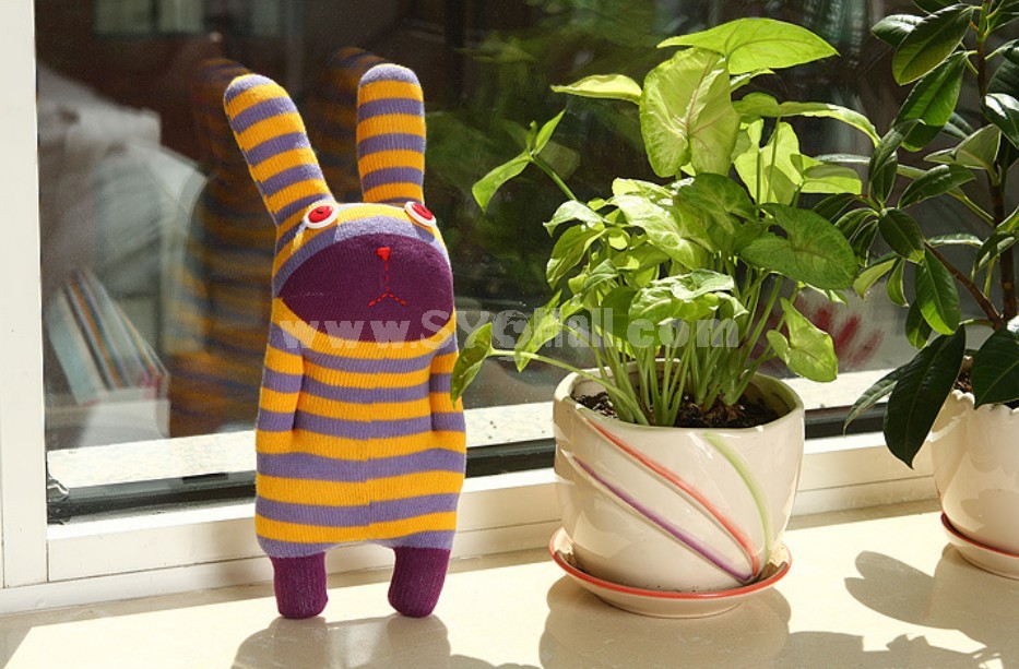 Creative Cute Stripes Rabbit Plush Toy 28cm/11in