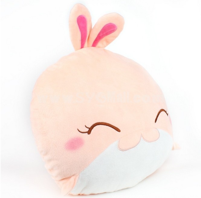 Cute Pink Rabbit Plush Toy Cushion 28cm/11in