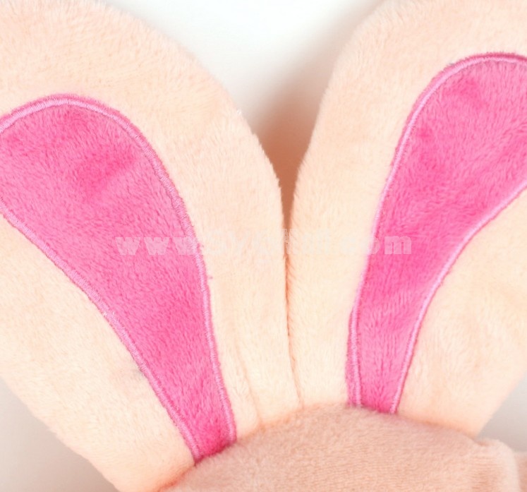 Cute Pink Rabbit Plush Toy Cushion 28cm/11in