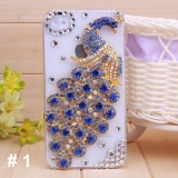 Wholesale - Peacock Pattern Rhinestone Phone Case Back Cover for iPhone4/4S