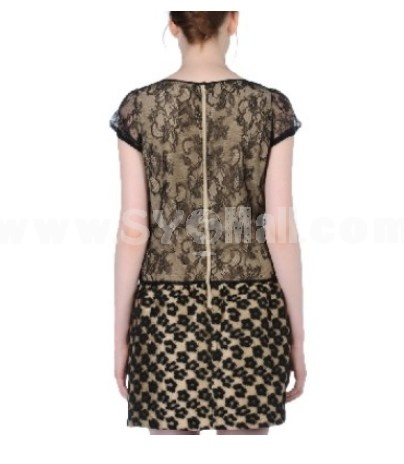 2013 New Arrival Vintage Leopard Printing Dress Evening Dress