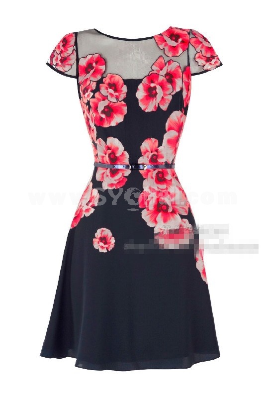 Hot Sale Round Neck Lady Slim Dress Evening Dress CT88798