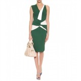 Wholesale - Round Neck Sleeveless Color Contrast Slim Dress Evening Dress KC105