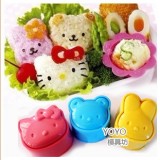 Wholesale - Lovely Rabbit Bear Cat Pattern Rice Mold Set 3Pcs Creative Kitchen Tool