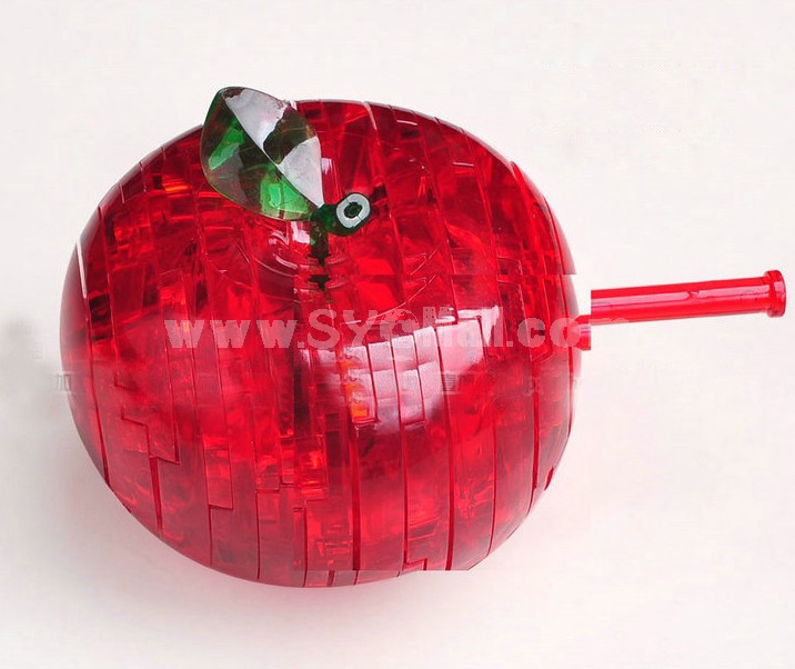 Exquisite The Apple Pettern DIY 3D Light Jigsaw Crystal 45PCs