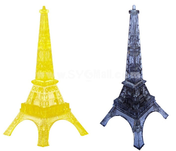 Exquisite 3D Eiffel Tower Pattern DIY Light Jigsaw Crystal PCs