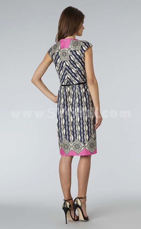 2013 New Arrival OL Style V-neck Sleeveless Slim Dress Evening Dress 6287