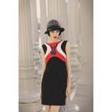 Wholesale - Simple Elegant Color Joint Slim Dress Evening Dress AK2050