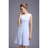 Wholesale - Solid Color Sleeveless Slim Sundress Dress Evening Dress