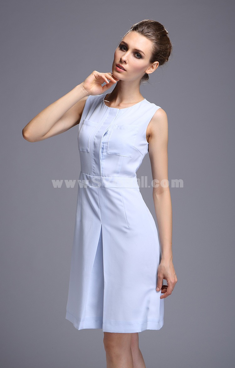 2013 New Arrival Solid Color Sleeveless Slim Sundress Dress Evening Dress