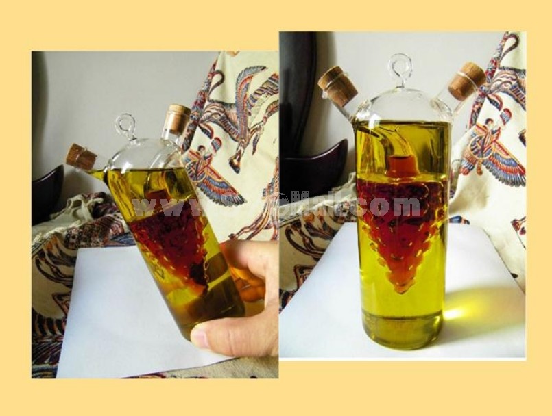 Creative Double Bottleneck Oil Bottle