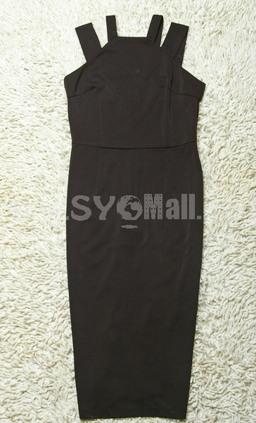 2013 New Arrival Fashion Style Solid Color Sleeveless Slim Dress Evenning Dress