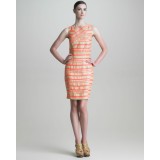 Wholesale - Exquisite Printing Sleeveless Slim Dress Evening Dress